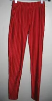 Calza Lycra Leggins Calce Perfecto Bolsillos Atras Roja Leer