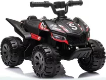 Moto Cuatrimoto Electrica Niño 4 Años Bluetooth Usb Recgable Color Negro