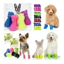 Zapatos Para Mascotas Bota Silicona Impermeable Perros Gatos