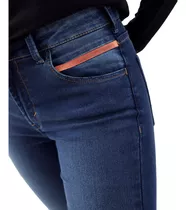 Jeans Taverniti Energy Tiro Medio/chupin Elastizado Mujer