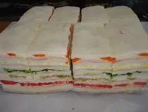 Sandwich De Miga Triples 50u 12x6 Minimo Superrellenosunicos