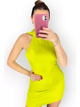 Vestido Corto Mujer De Lycra Con Capucha Espalda Abierta