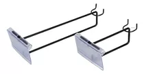 Gancho Blistero / Peroque 22 Cm Con Portaprecio / Panel Ranurado - Perforado / Pack 20 Unidades