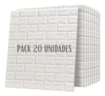 Placas Autoadhesivas 3d 70x77 Blanco Ladrillo Pack 20 Placas