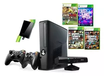 Xbox 360 Slim Original + Hd 500gb + Kinect + 2 Controles 