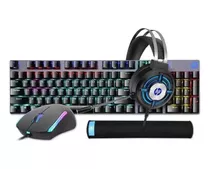 Combo Gamer 4en1 Hp Gm3000 , Mouse, Teclado Mec, Fonos, Pad 