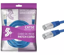 Cabo De Rede Rj45 Ethernet Lan Rj45 Cat5e Azul 10m