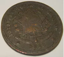 Brasil 20 Reis Moneda Km490 Año 1889 En Bronce