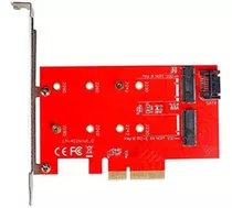 Placa Pci-e X4 A 2 Puertos M.2 Y Una Salida Sata 3.0