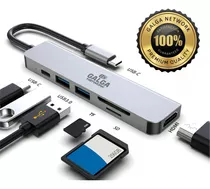 Hub Adaptador Tipoc (hdmi+2xusb 3.0+sd+microsd+tipoc Hembra)