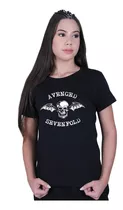 Camiseta Baby Look Fem. Avenged Sevenfold Rock Metal Camisa