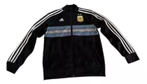 Campera Deportiva Argentina Negra adidas Niños Talle 11-12