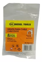 Grapa De 8mm Para Cable Con Clavo 20 Piezas Diesel Tools