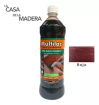 Tinta Para Madera Color Rojo Multilac Base Solvente 1 Litro