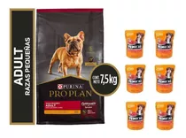 Pro Plan Adulto Raza Pequeña 7,5k + 6 Pate  + Envio Gratis