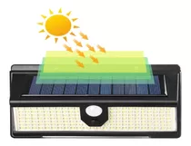 Lampara Pared Luz 55 Led Panel Solar Y Sensor De Movimiento