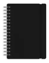 Cuaderno Studio A5 Rayado 80 Hojas Cuero Reciclado Duradero Color Negro