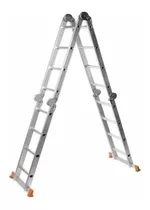 Escalera De Aluminio Multipropósito Lüsqtoff Le400 Plateada