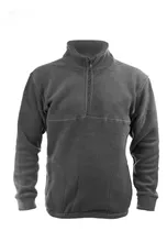 Buzo 1/2 Cierre Abrigo Polar Anti Pilling Uniformes Gris