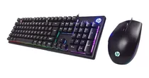 Kit Teclado E Mouse Usb Gaming Membrana Preto Km300f 6400dpi