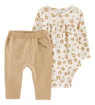 Carter´s Set 2 Piezas Body Mangas Largas Pantalon Leopardo