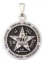 Pentagrama Pingente Com 7 Metais Tetragrammaton.