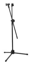 Pedestal Parantes Base De Microfono Doble De Metal, Negro