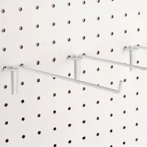 Gancho Blistero / Peroque 12 Cm / Panel Ranurado-perforado / Blanco - Negro / Pack 50 Unidades / Mercado Envío