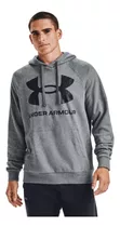 Buzo Under Armour Rival Fleece Big Logo Hombre Training Gris