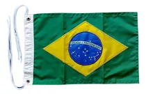 Bandeira Do Brasil 33 X 47 Pavilhão Arieltek Lancha Barco