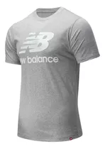 Camiseta New Balance Essentials Stacked Logo Hombre-gris 