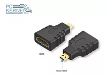 Adaptador Micro Hdmi Macho A Hdmi Hembra Puntas Oro