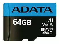 Tarjeta De Memoria Adata Ausdx64guicl10a1-ra1  Premier Con Adaptador Sd 64gb