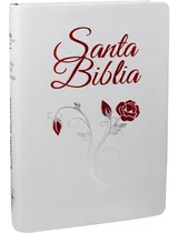 Biblia Reina Valera Blanca Con Flor Letra Grande