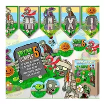 Kit Imprimible Plants Vs Zombies Cumples Candy Bar Editable