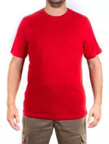 Remera Algodon Lisa Roja Auxxon Ser30ro