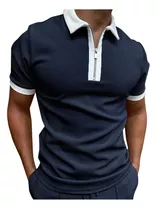 Camisa Polo Para Hombre Moda Casual Manga Corta Golf Color