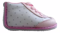Zapatos Tenis No Tuerce Para Bebe Niña Blanco Con Estrellas
