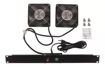 Sistema Kit Ventilação Rack 19'' - 2 Coolers Ventiladores