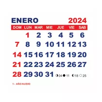 Calendario 2024 Imprimible Mignon Editable Varios Formatos