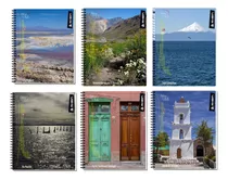 Pack 6 Cuadernos Destinos Universitario Rhein 100 Hojas 7mm 