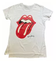 Remera Rolling Stones Lengua Roja 89 Blanca