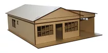 Maquete Casa Térrea 1/25 - Mdf 3mm - Kit Para Montar