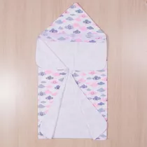 Toalha De Banho Menina Com Capuz Estampada Para Bebe