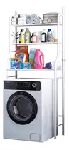 Estante Organizador 3 Niveles Metal Baño Lavandería Lavadora Color Blanco