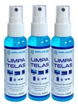 Kit 3 Clean Limpa Telas Spray 60ml Anti-risco Implastec