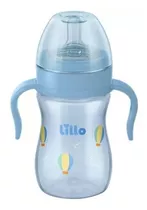 Mamadeira Evolution Primeiros Passos Com Alça 240ml Lillo Cor Azul Balão