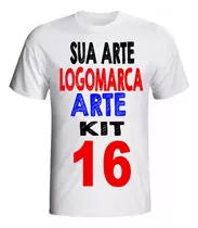 Kit 16 Camisetas Camisa Com Sua Arte Foto Uniforme Logomarca
