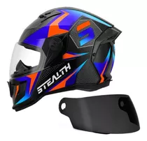 Capacete Stealth Concept Vis. Cristal + Viseira Fumê Oferta