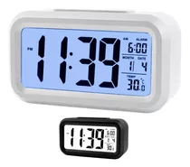 Reloj Despertador Digital Libercam Rrd-00bl Alarma Hora Fecha Temperatura A Pilas Color Negro